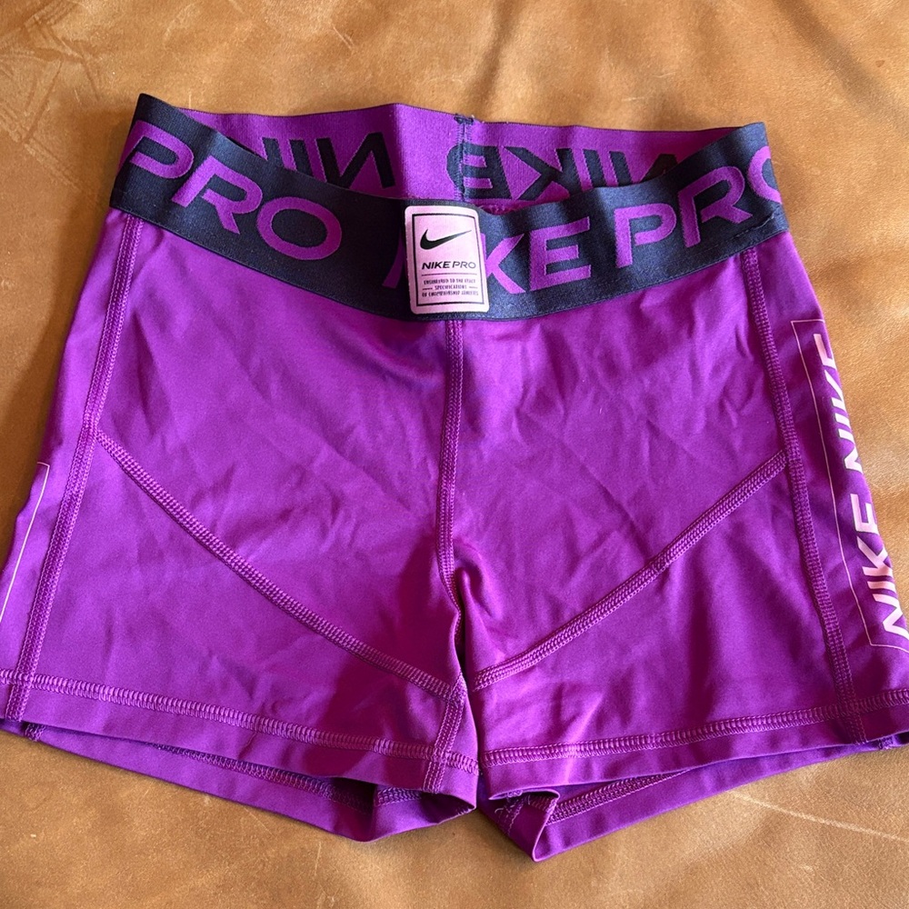 Nike Pro Women's Vibrant Purple Athletic Shorts